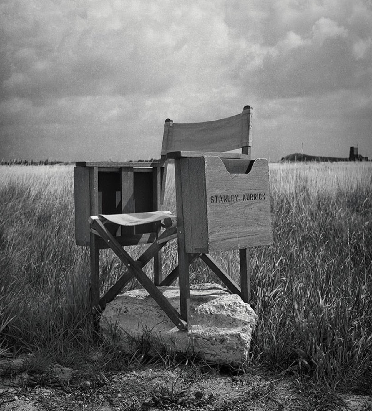 Stanley Kubrick's director chair on set